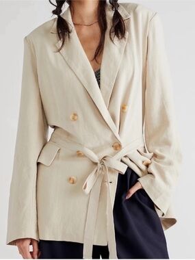 Free People Olivia Tie-Front Blazer